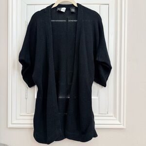 Saks Fifth Avenue Black Open-Front Cardigan - Size XS